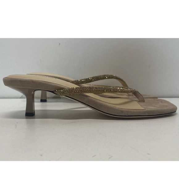 L'AGENCE Almond Nude Hortense Sandal 7.5 slippers - Picture 4 of 10